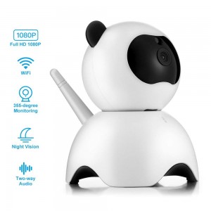 1.0MP 720P HD Smart Panda Wi-Fi Network IP Security Camera/Pet Baby Monitor, Home Security Camera Motion Detection Indoor Camera/Two-way Audio, Night Vision Camera