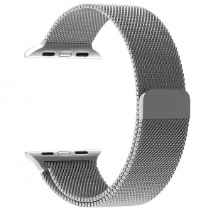 38mm Stainless Steel Smart Watch Band with Magnetic Clasp for Smart Watch Sports Edition - Silver