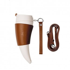 Stainless Steel Thermos Mug Coffee Cup Travel Creative Goat Horns Cup Vacuum Thermos Flask Couple Traveling Cup Mug