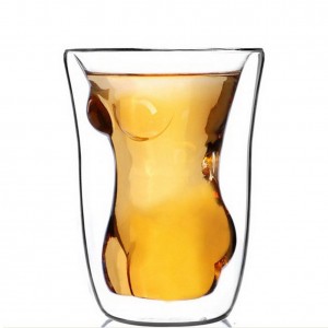 Creative Naked Nude Girl Glass Cup Crystal Clear Cocktail Beer Wine Cup