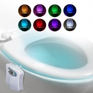 Motion Activated Toilet Night Light 8 Color Changing Led Toilet Seat Light