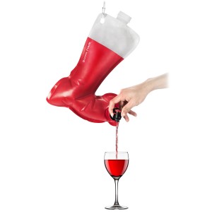 Novelty Christmas Boot Flask | Unique, Functional Christmas Decoration | Holds Up to 2.8 Liters | BPA-fee Food Grade Plastic | No-Drip Spout