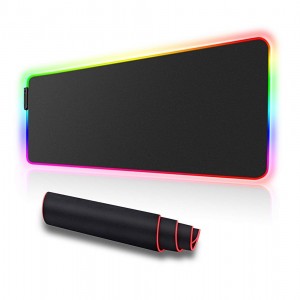RGB Soft Gaming Mouse Pad Large, Oversized Glowing Led Extended Mousepad ，Non-Slip Rubber Base Computer Keyboard Pad Mat，31.5X 11.8in