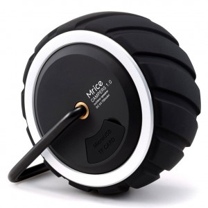  Tire-Shaped Portable Wireless Bluetooth Water Resistant Shower Speaker with 3W Strong Bass Driver Build in Microphone for Handfree Phone Call