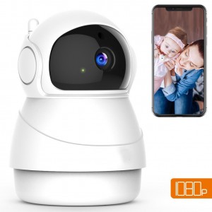Wireless Camera 1080P IP WiFi Home Security surveillance Camera 2-Way Audio Motion Detection Remote Control with Night Vision Pan/Tilt/zoom