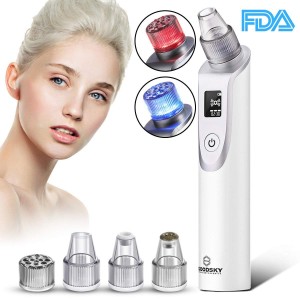 Blackhead Remover, Pore cleanser Vacuum Blackhead removal Suction Machine, Rechargeable Pore Cleaner Device for Facial Skin Treatment with Multi-Functional Replaceable 5 Probes with LED Screen