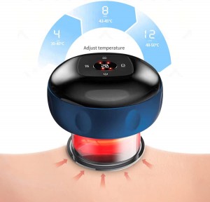 Cupping Set One-Click Pressure Relief Electric Cupping Therapy Set with 12 Massage Modes Equipped with Heating Therapy for Shoulder Back and Neck Electric Scraping Cupping Massage Tool