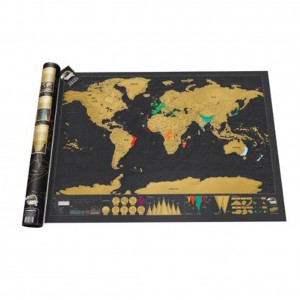Scratch Map Deluxe Edition Personalised World Map