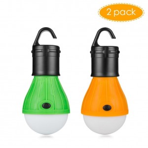 2 Pack Protable LED Tent Lamp Waterproof 150 Lumens Outdoor Camping Lantern Lamp for Hiking, Fishing, Hurricane Emergency Outages