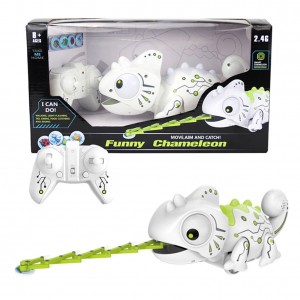 Smart Chameleon Robotic Toys, RC Robot Hungry Chameleon Intelligent Electronic Pet Toy with Remote Control Can Eat Things Function Funny Toy Gift for Boys Girls