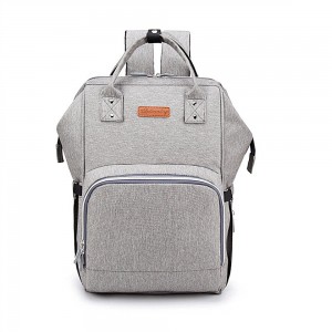 Baby Diaper Backpack Multi-Function Travel Nappy Bag Large Baby Nursing Bag, Fashion Mummy, Roomy Waterproof for Baby Care,Upgrade style with Charging socket for phone and ipad (grey)
