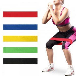Resistance Bands Exercise - Set of 5, 12-inch Workout Bands - 100% Natural Latex !